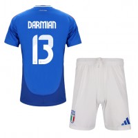 Camiseta Italia Matteo Darmian #13 Primera Equipación para niños Eurocopa 2024 manga corta (+ pantalones cortos)